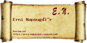 Erni Napsugár névjegykártya